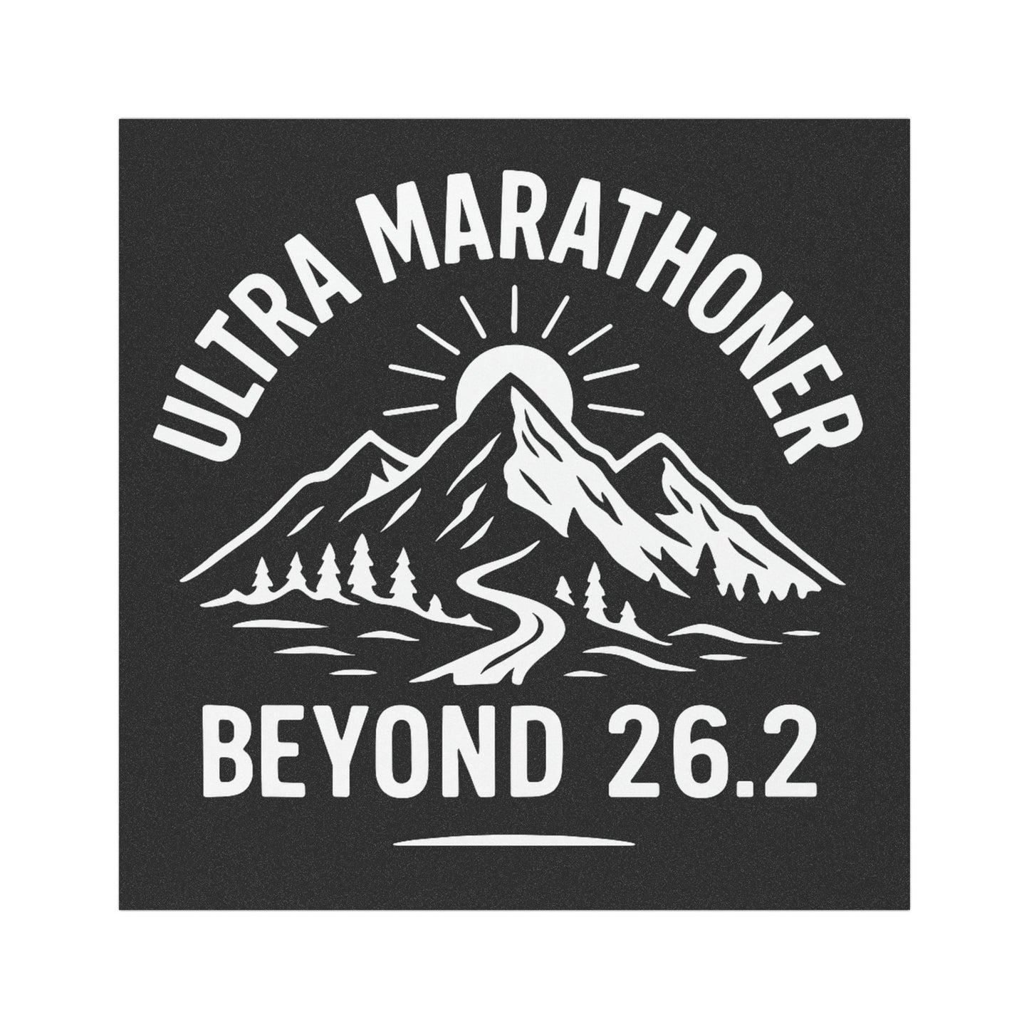 Ultra Marathoner Car Magnet - Outdoor Enthusiast Strong Finish, Gift for Runners, Motivational Car Decor