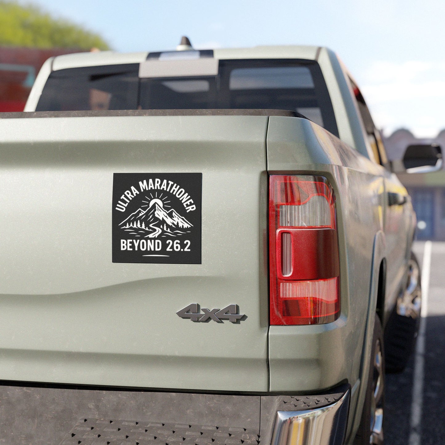 Ultra Marathoner Car Magnet - Outdoor Enthusiast Strong Finish, Gift for Runners, Motivational Car Decor