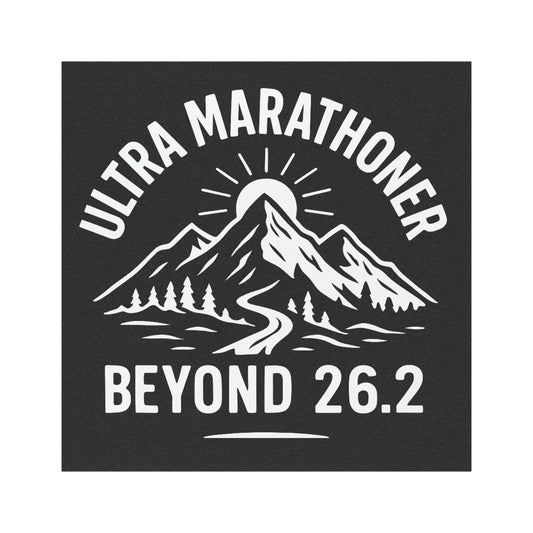 Ultra Marathoner Car Magnet - Outdoor Enthusiast Strong Finish, Gift for Runners, Motivational Car Decor