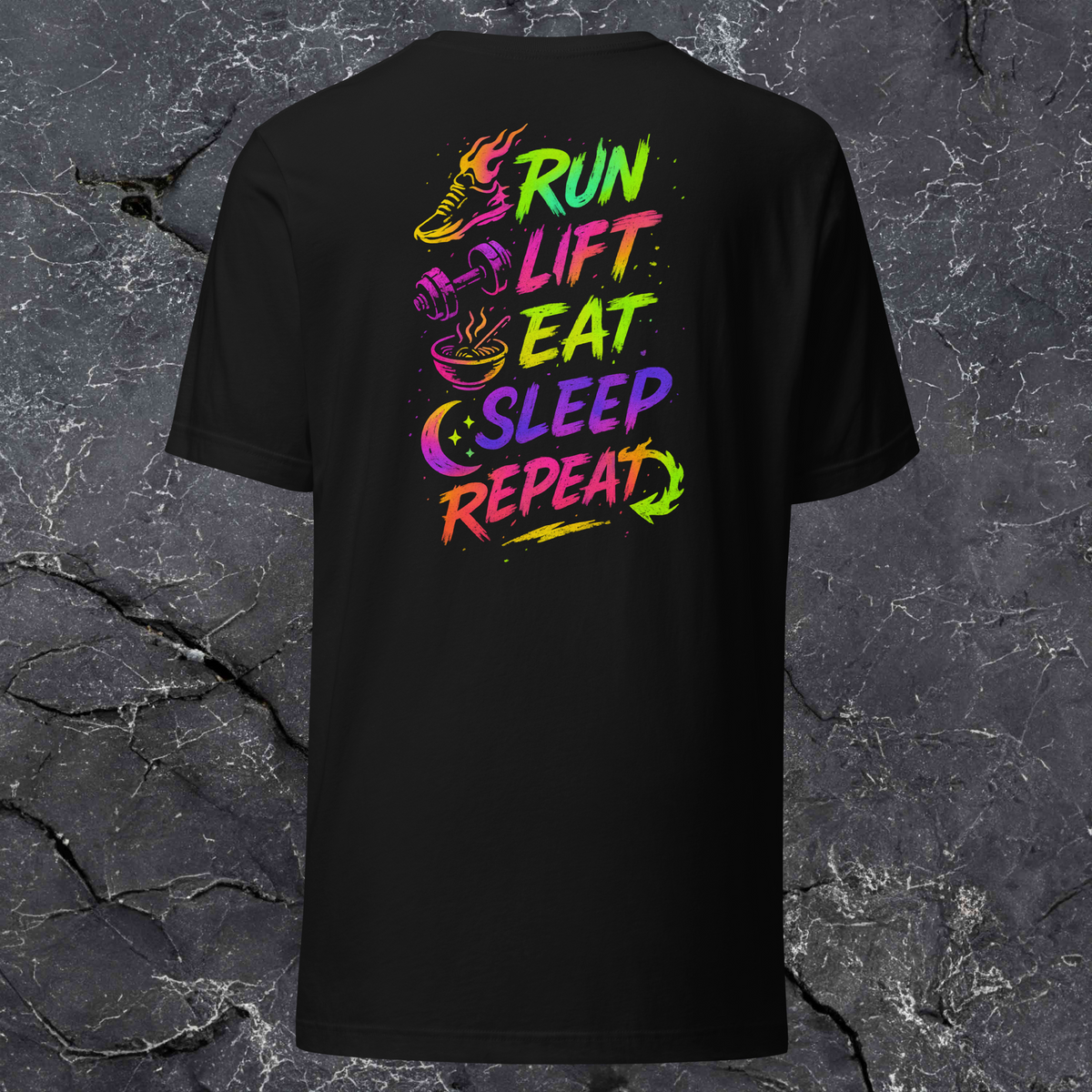 Run Lift Eat Sleep Repeat Lightweight Tee