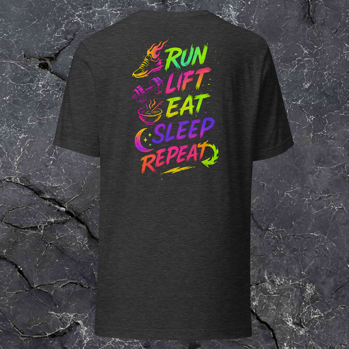 Run Lift Eat Sleep Repeat Lightweight Tee