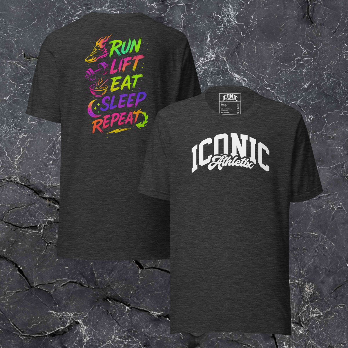 Run Lift Eat Sleep Repeat Lightweight Tee