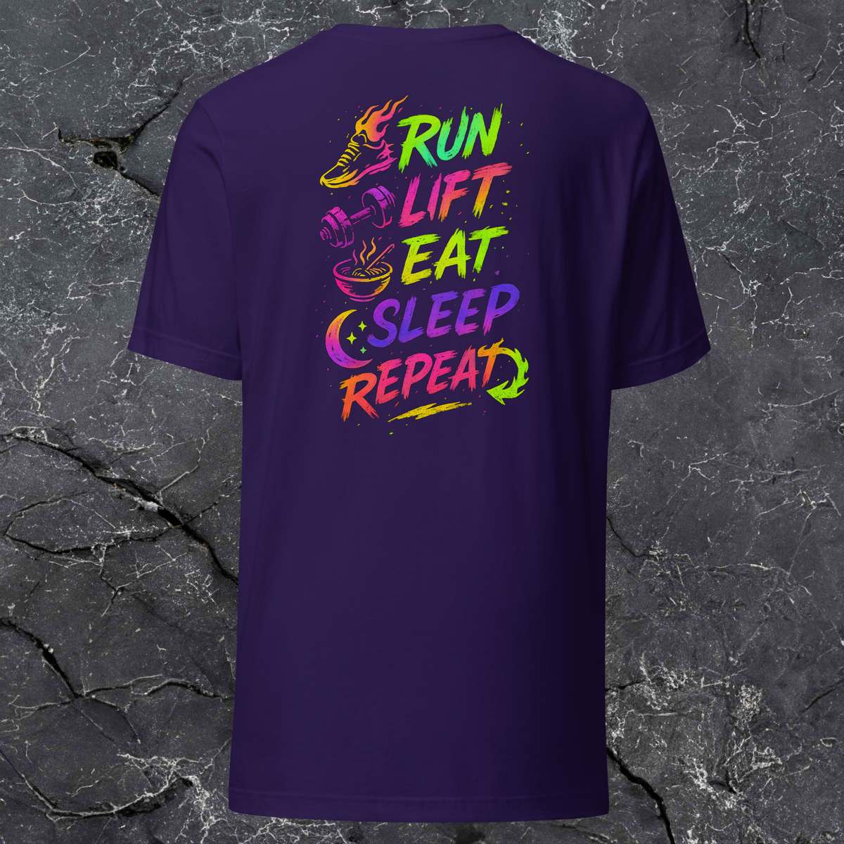 Run Lift Eat Sleep Repeat Lightweight Tee