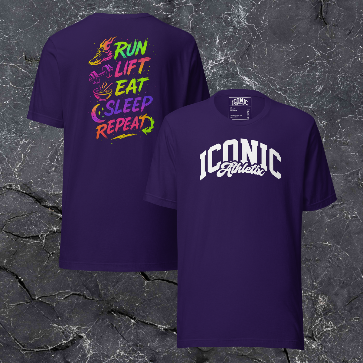 Run Lift Eat Sleep Repeat Lightweight Tee